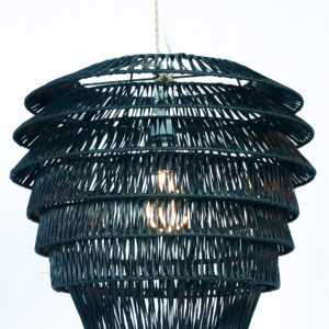 Astna Rattan Pendant Light in Black
