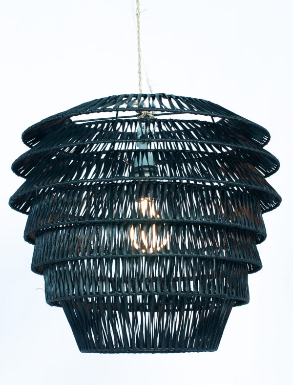 Astna Rattan Pendant Light in Black